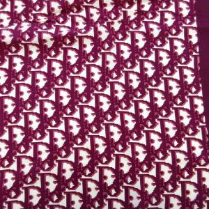 Christian Dior 美品 トロッター スカーフ ストール 総柄 ブランドロゴ 紫 パープル 白 ホワイト AA 0105