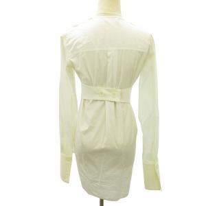 CELINE ビスチェドッキング ブラウス シャツ 肩ジップ クルーネック 白 ホワイト 34 約XSサイズ AA 0107