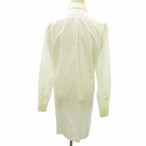 CELINE シャツワンピース ブラウス フロントデザイン 比翼 白 ホワイト 34 約XSサイズ AA 0107