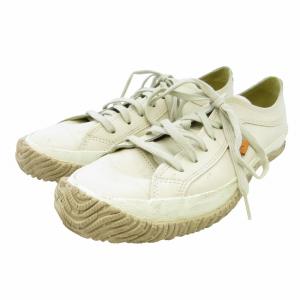 ローカットスニーカー シューズ 巻上げソール レザー 日本製 ベージュ系 SS 0107