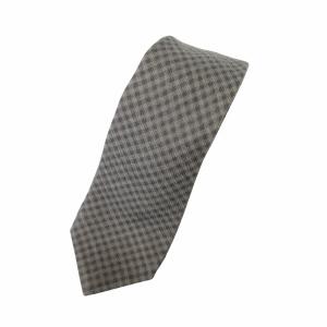 ネクタイ チェック ウール ビジネス フォーマル 茶系 ブラウン系 ECO 0203