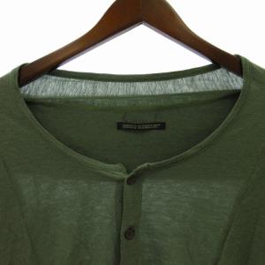 Yohji Yamamoto +NOIR ニットカーディガン セーター 薄手 クルーネック レイヤード 変形デザイン 緑 グリーン 2 約M ECO 0113