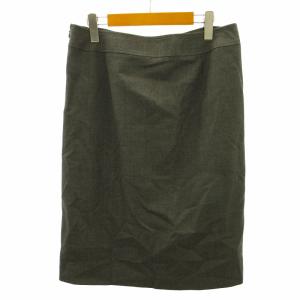 BURBERRY LONDON プリーツスカート ウール ロゴ刺繍 裏地一部ノバチェック バーバリーチェック 大きいサイズ グレー 46 約XL?XXL 0119