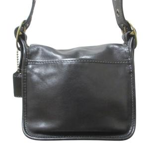 COACH 11418 ショルダーバッグ マグネットボタン レザー 斜め掛け 鞄 チャーム 黒 ブラック AA  GY18 X