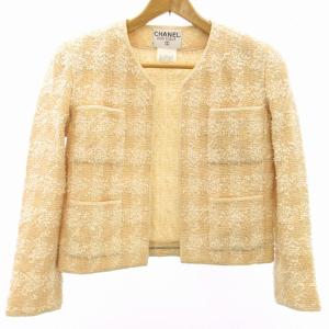 CHANEL 96P ツイード チェック ジャケット ココボタン 90's ヴィンテージ
