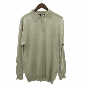 Monsieur 美品 プルオーバーニット ウールコットン グレー 3 約L AA 0207