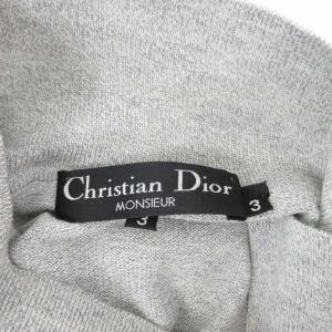 Christian Dior Monsieur 美品 プルオーバーニット ウールコットン グレー 3 約L AA 0207