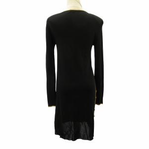 CELINE 90's ヴィンテージ マカダム釦 シアーワンピース ニットワンピース 黒 ブラック 38 約M IBO63 0214