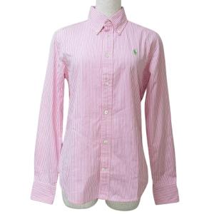 美品✨ラルフローレン ストライプ 長袖シャツ コットン ホースロゴ
