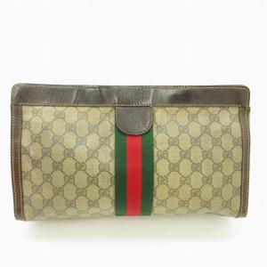 PARFUMS シェリーライン GG セカンドバッグ クラッチバッグ 総柄 ロゴ オールドグッチ ヴィンテージ 茶 ブラウン