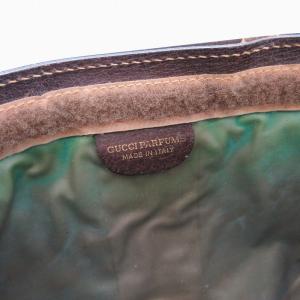 GUCCI PARFUMS シェリーライン GG セカンドバッグ クラッチバッグ 総柄 ロゴ オールドグッチ ヴィンテージ 茶 ブラウン