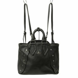 Vivienne Westwood 3WAY ヌーロック レザー ハンドバッグ ORB ブラック