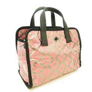 kate spade new york ハンドバッグ トートバッグ ミニバッグ サブバッグ ロゴ 総柄 PXRUA234 ピンク シルバー 0313
