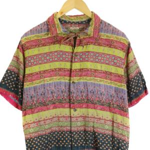 KAPITAL シャツ カジュアル 総柄 半袖 3 L マルチカラー