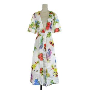 18SS 花柄 ワンピース ロング 花柄 38 M マルチカラー