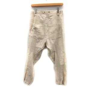 suzukitakayuki 17SS サルエルパンツ ロング リネン 麻 ベージュ