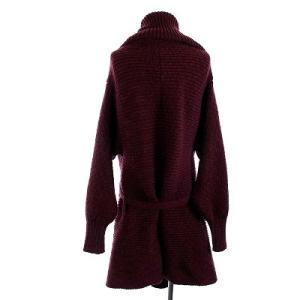 JULIUS 18AW AL/WO ROVING SLUB YARN ニットガウン アルパカ混 3 ボルドー