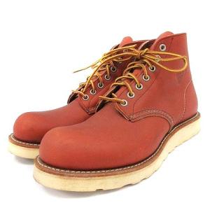 RED WING 6インチ クラシック プレーントゥ 6inch CLASSIC PLAIN TOE ショートブーツ レザー レースアップ US7.5