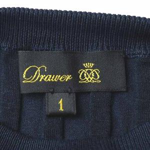 Drawer リブショートスリーブニット シルク カシミヤ混 1 ネイビー