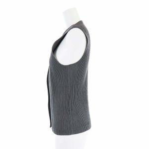 ISSEY MIYAKE WHITE LABEL ベスト 前開き プリーツ 3L グレー