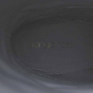 Sergio Rossi ロングブーツ レザー フロントファスナー 36 ブラック