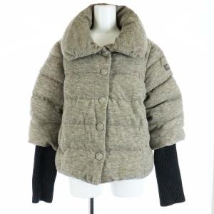 リラ LIRA ダウンジャケット 中綿 ビッグカラー ウール 03 L ブラウン