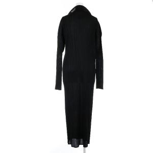 PLEATS PLEASE ISSEY MIYAKE ワンピース ロング 長袖 プリーツ ハイネック 4 ブラック