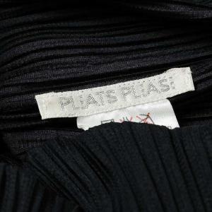PLEATS PLEASE ISSEY MIYAKE ワンピース ロング 長袖 プリーツ ハイネック 4 ブラック