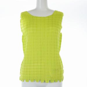 カットソー プリーツ M 黄緑