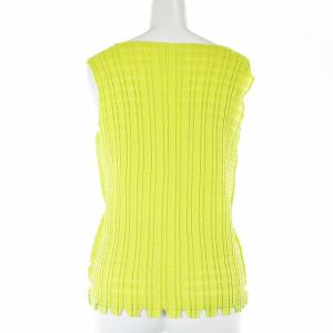 ISSEY MIYAKE カットソー プリーツ M 黄緑