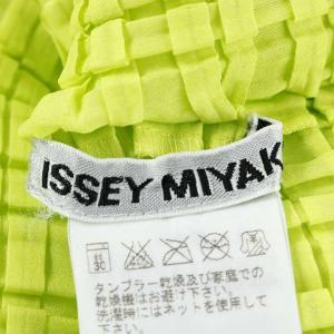 ISSEY MIYAKE カットソー プリーツ M 黄緑