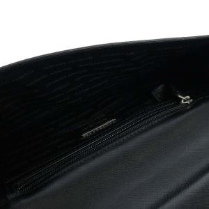 GIORGIO ARMANI カウレザークラッチバッグ ブラック