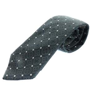 ネクタイ レギュラータイ シルク モノグラム ブラック