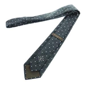 LOUIS VUITTON ネクタイ レギュラータイ シルク モノグラム ブラック