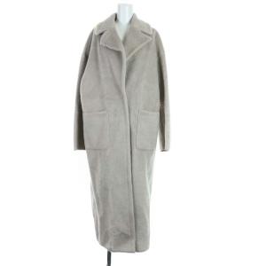 19AW BLANKET LIKE FAKE MOUTON COAT ロングコート シャギー F ベージュ