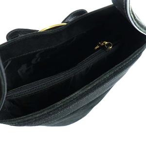 Salvatore Ferragamo ハンドバッグ スエード バケツ型 ヴァラ 黒