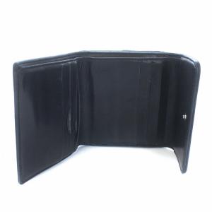 CHANEL カメリア ラムスキン 財布 三つ折り ココマーク 10番台 黒