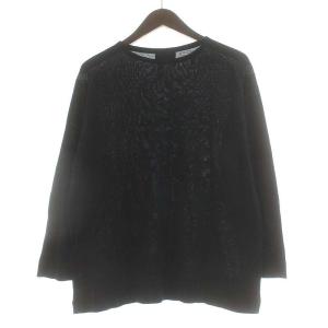 JOHN SMEDLEY シーアイランドコットン ニット カットソー 薄手 長袖 M ブラック