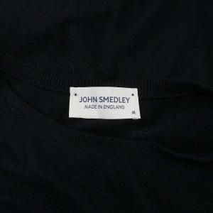 JOHN SMEDLEY シーアイランドコットン ニット カットソー 薄手 長袖 M ブラック