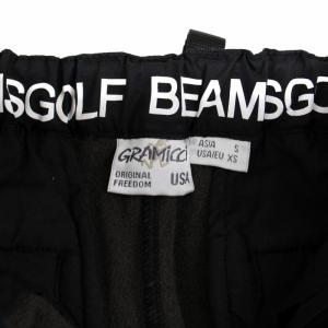 GRAMiCCi BEAMS GOLF クライミングパンツ ジップフライ ベルト ロゴ ナイロン S 黒 ブラック GMP-21F1949