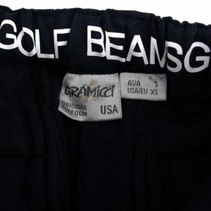 GRAMiCCi BEAMS GOLF クライミングパンツ ジップフライ ベルト ロゴ ナイロン S 紺 ネイビー GMP-21F1949
