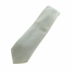 ネクタイ レギュラータイ Hロゴ 馬刺繍 絹 シルク グレー