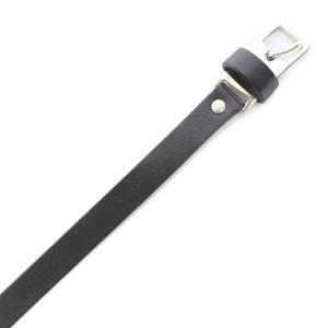 Martin Margiela 11 細ベルト スクエアバックル レザー 黒 ブラック