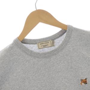 Maison Kitsuné フォックスヘッド Tシャツ カットソー クルーネック プルオーバー 半袖 ワンポイント M グレー
