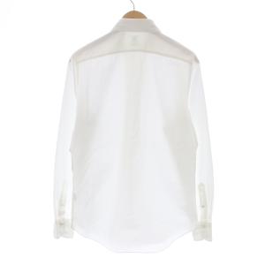 Finamore カッタウェイ ワイシャツ レギュラーカラー 長袖 ギンガムチェック 15 S-M 白 ホワイト