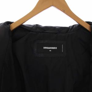DSQUARED2 シープスキン ダウンジャケット Wジップ フード 48 71AM0555X7817 ブラック