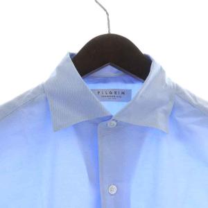 TOMORROWLAND PILGRIM 22SS 120/2コットンフレンチツイルループボタンダウンシャツ ワイシャツ ドレスシャツ 長袖 S 青