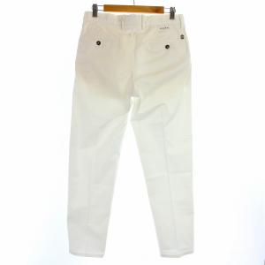 INCOTEX REGULAR FIT SLACKS スラックス チノパン テーパード ジップフライ ストレッチ 30 M 白 ホワイト