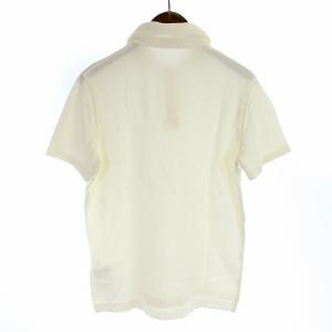 Cruciani ガーメントダイコットン鹿の子ソリッドS/Sポロ ポロシャツ カットソー 半袖 48 L 白 ホワイト JU1371