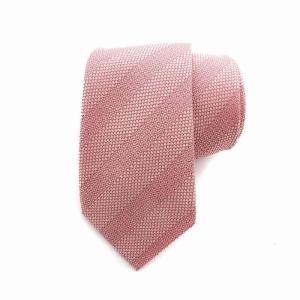 ネクタイ レジメンタルストライプ シルク100％ ピンク